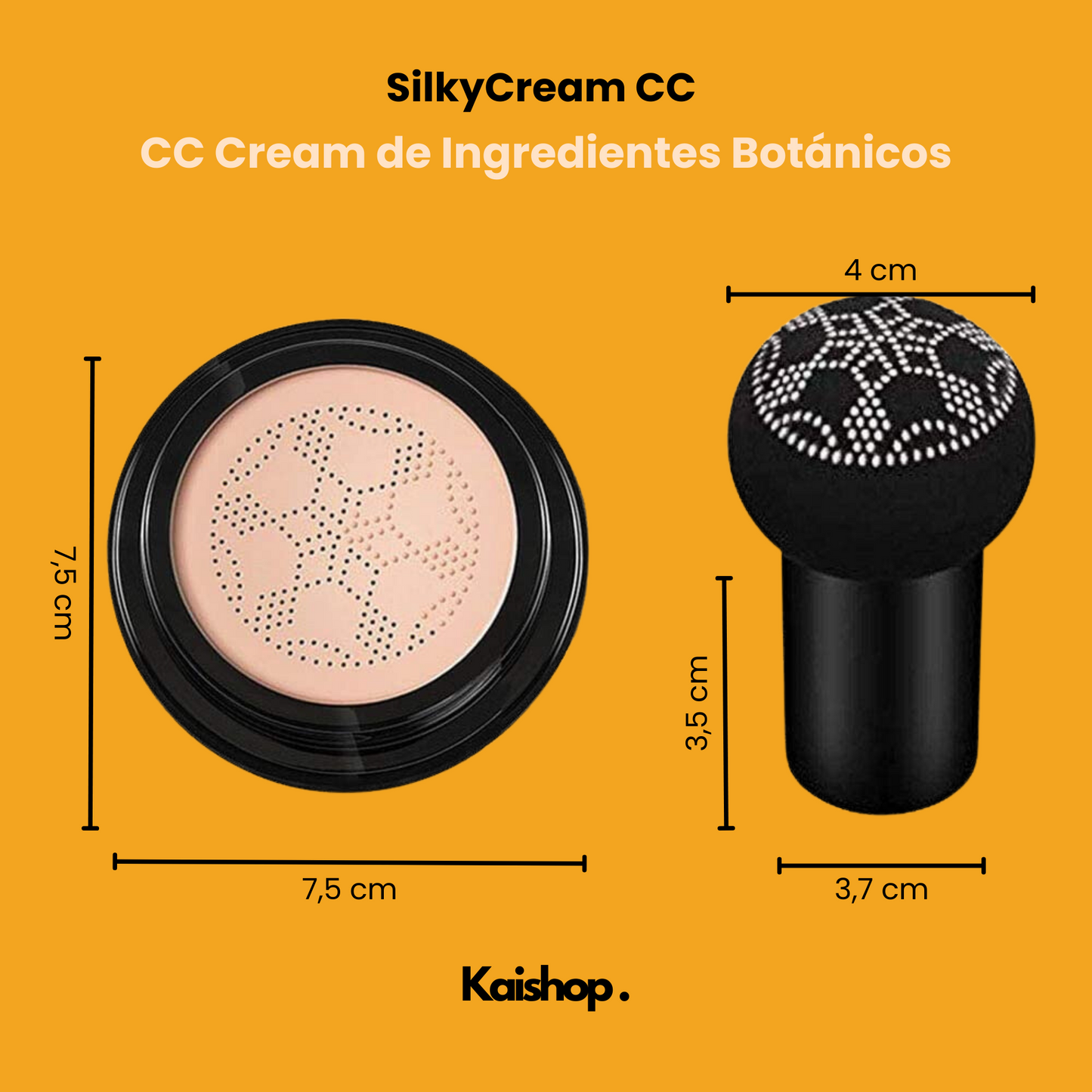 Base de maquillaje Kaishop Natural  CC + Brocha de Regalo (1 + 1 GRATIS)